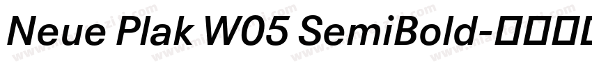 Neue Plak W05 SemiBold字体转换